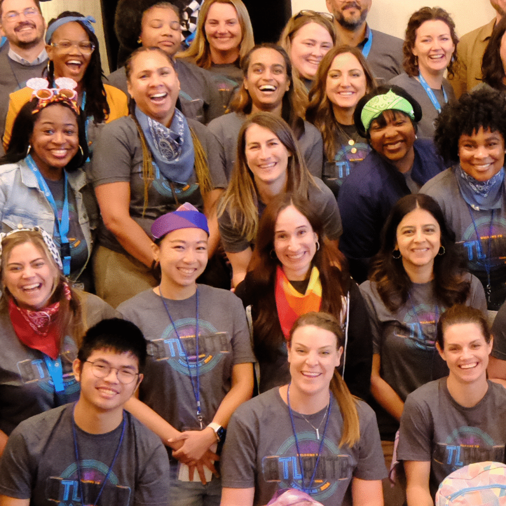A diver group of young adults with gray team t-shirts on